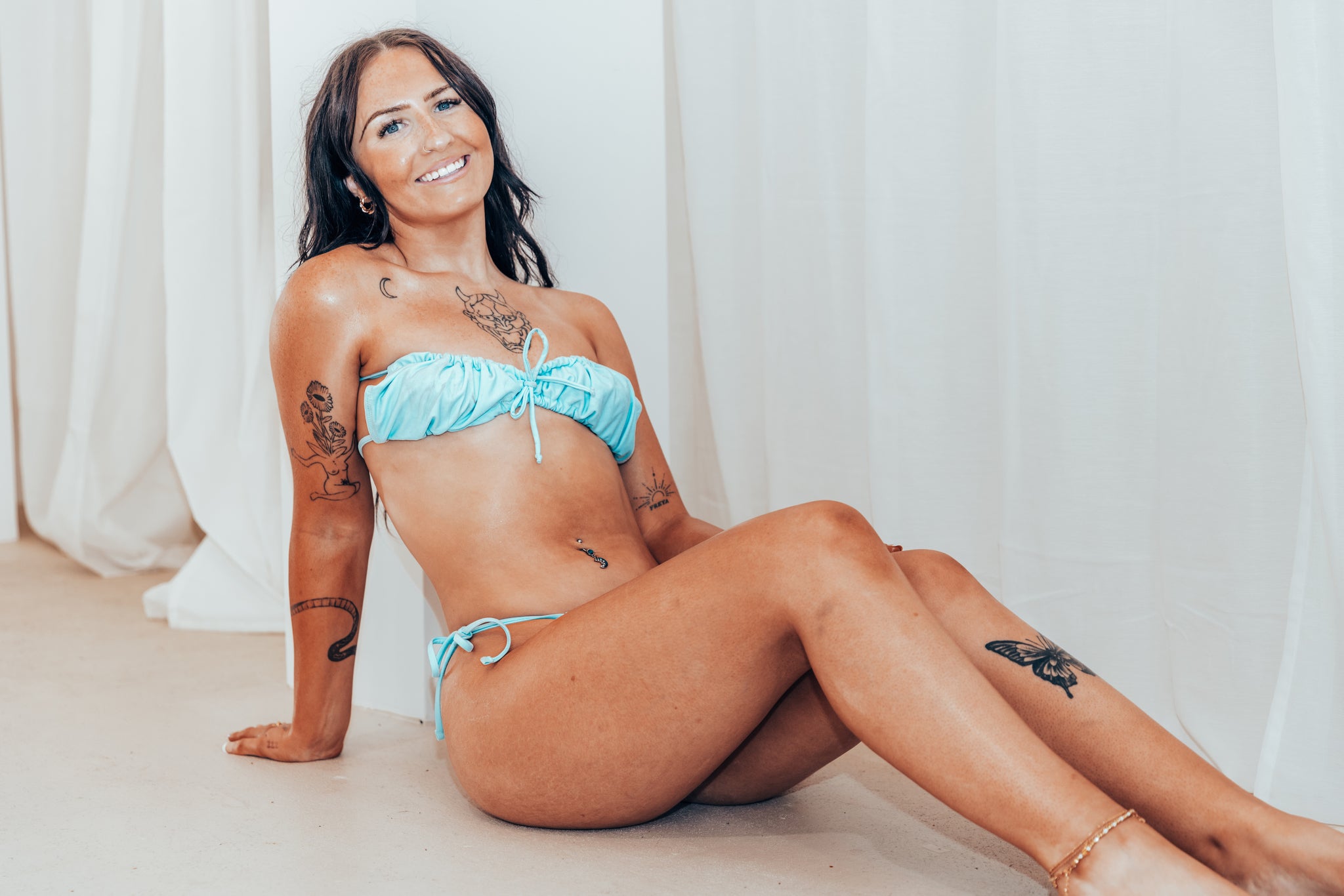 Sky Blue Bahaar Kini Set